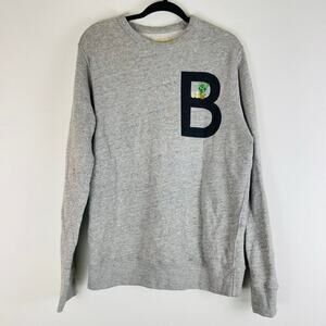 Bellerose men’s crewneck sweater gray size medium letter B